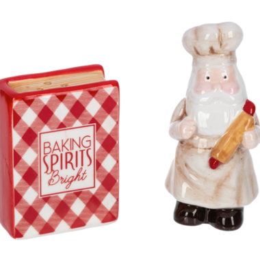 Ganz Baking Santa Salt & Pepper Shaker Set   MX192637