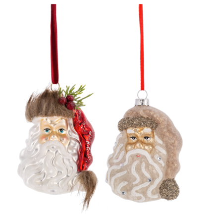 Ganz Santa Head Ornament  MX193086