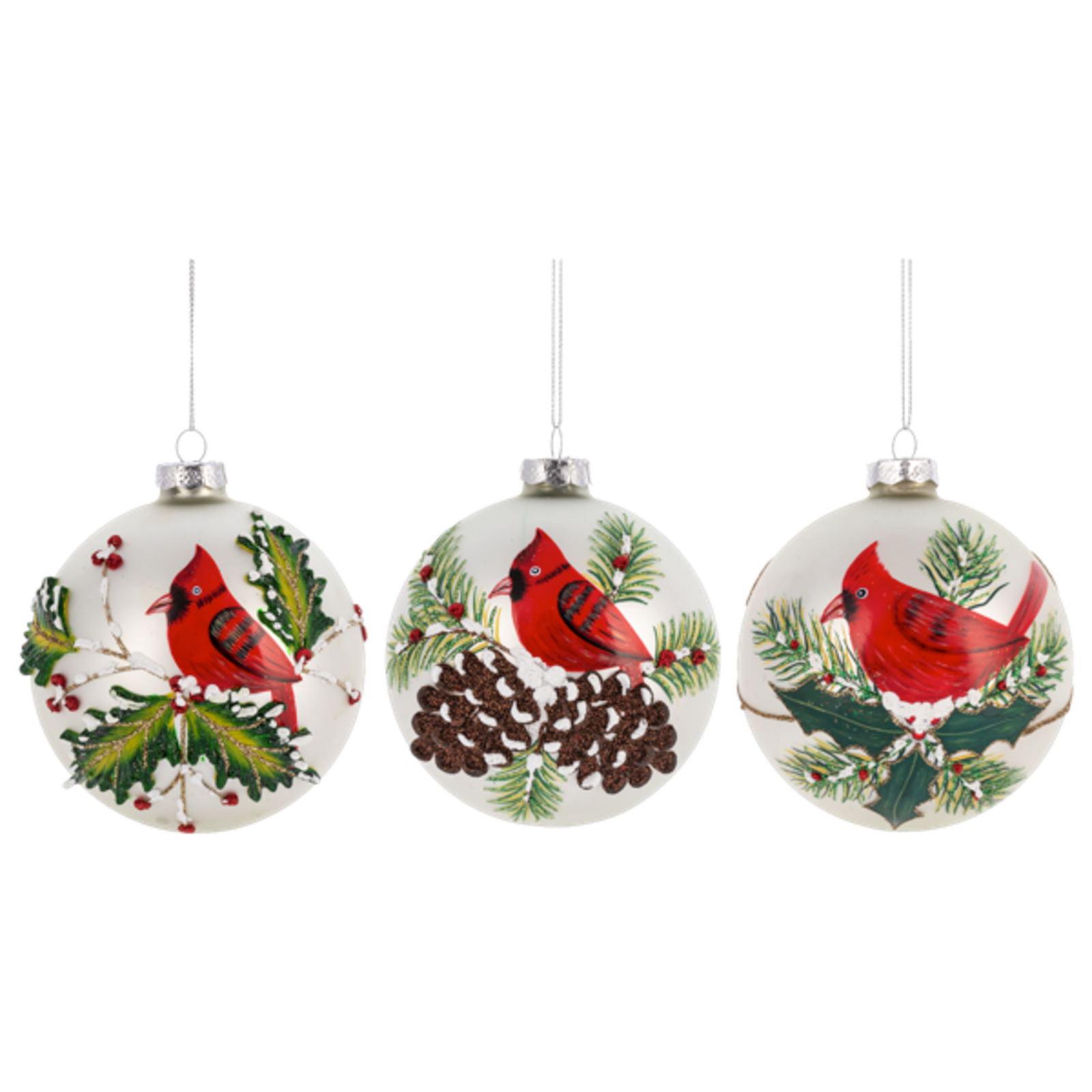 Ganz Cardinal Ball Ornament    MX193148 loading=