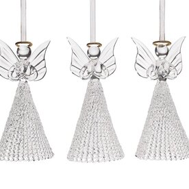 Burton + Burton Glass Angel Ornament with Gold Halo (1) 9747169