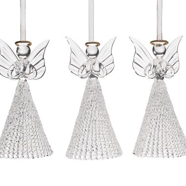 Burton + Burton Glass Angel Ornament with Gold Halo (1) 9747169