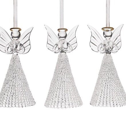 Burton + Burton Glass Angel Ornament with Gold Halo (1) 9747169