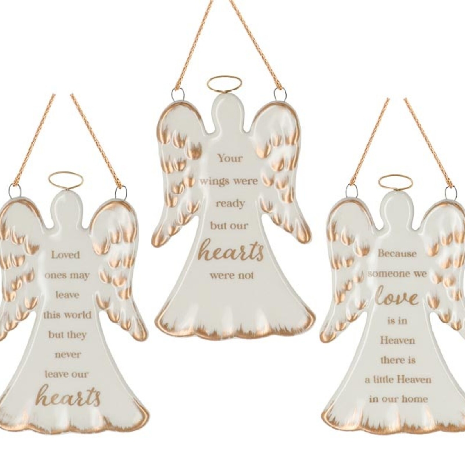 Burton + Burton ANGEL SHAPE BEREAVEMENT MESSAGE ORNAMENT    9748588 loading=