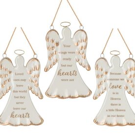 Burton + Burton ANGEL SHAPE BEREAVEMENT MESSAGE ORNAMENT    9748588