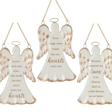 Burton + Burton ANGEL SHAPE BEREAVEMENT MESSAGE ORNAMENT    9748588