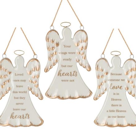 Burton + Burton ANGEL SHAPE BEREAVEMENT MESSAGE ORNAMENT    9748588