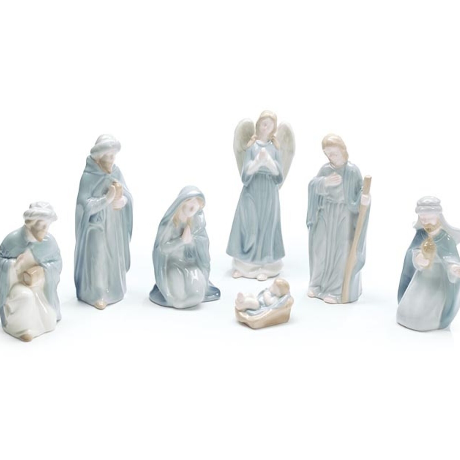 Burton + Burton 7 PIECE BLUE CERAMIC NATIVITY SET  9748732 loading=