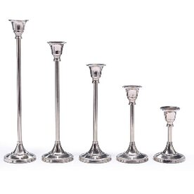 Burton + Burton NICKEL PLATED CANDLEHOLDER  9"        C9101L
