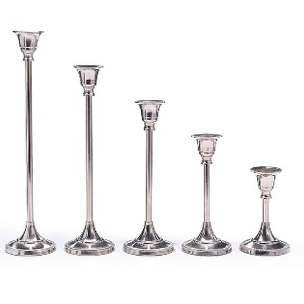 Burton + Burton NICKEL PLATED CANDLEHOLDER  9"        C9101L