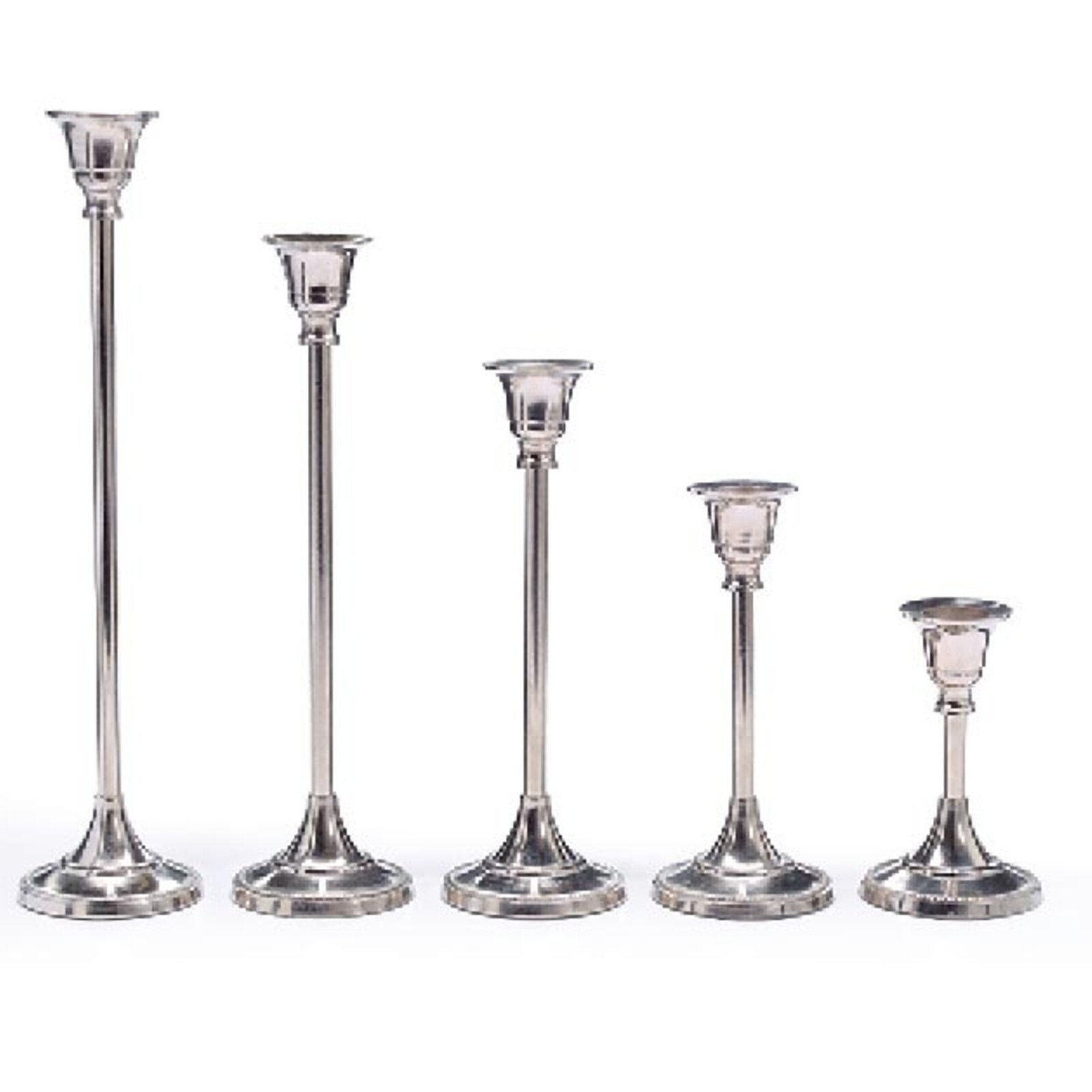 Burton + Burton NICKEL PLATED CANDLEHOLDER  11"       C9101xl loading=