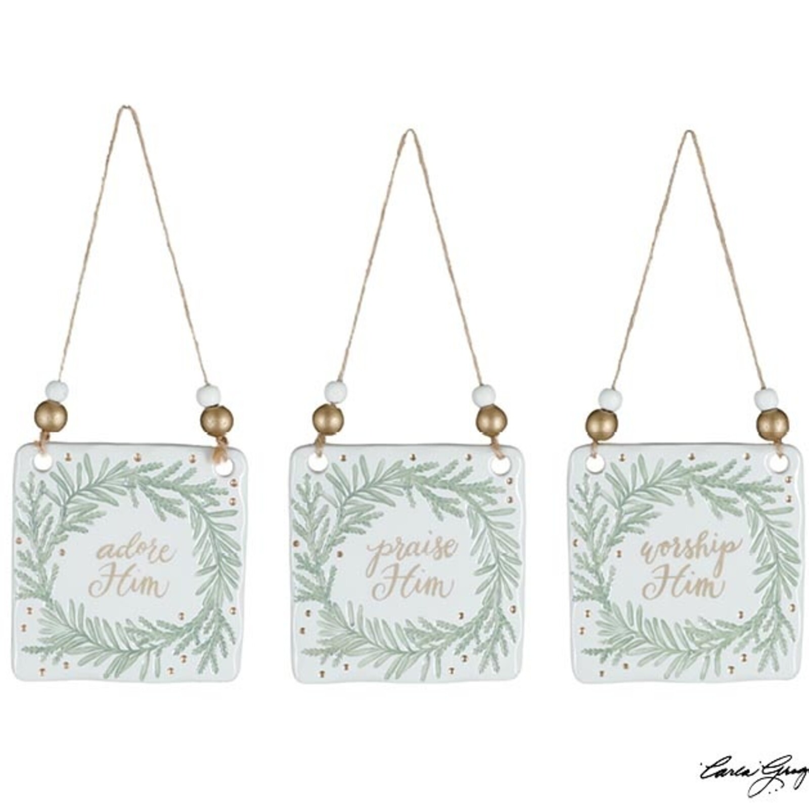 Burton + Burton HOLIDAY IMPRESSIONS MESSAGE ORNAMENT   3031202 loading=