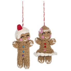 Ganz Crocheted Gingerbread Ornament   MX194490