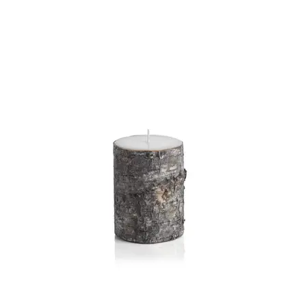 Zodax Dark Birchwood Fragrance Free Pillar Candle - Small VT-1299