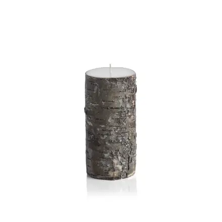 Zodax Dark Birchwood Fragrance Free Pillar Candle - Medium  VT-1300