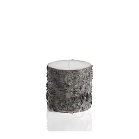 Zodax Dark Birchwood Fragrance Free Pillar Candle - Large  VT-1301