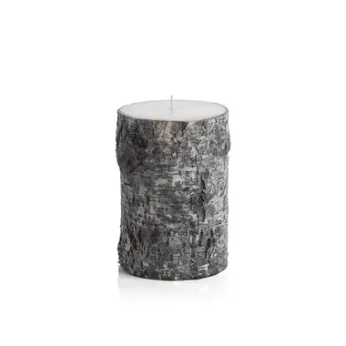 Zodax Dark Birchwood Fragrance Free Pillar Candle -X Large  VT-1302