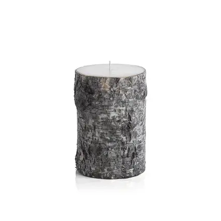 Zodax Dark Birchwood Fragrance Free Pillar Candle -X Large  VT-1302