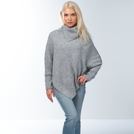 Simply Noelle Split Neck Poncho   FPNCH205