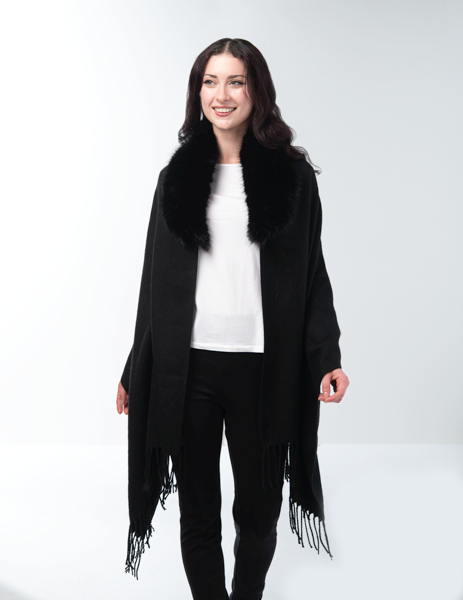 Simply Noelle Wrap Scarf W/ Fur FSCV216 The Gallery 1104