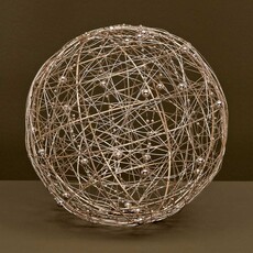 Meravic DECORATIVE WIRE BALL CHAMPAGNE WITH BEADS LARGE   R1553