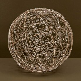 Meravic DECORATIVE WIRE BALL CHAMPAGNE WITH BEADS LARGE   R1553