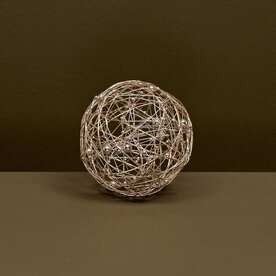 Meravic DECORATIVE WIRE BALL CHAMPAGNE WITH BEADS SMALL  R1555