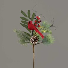 Meravic PIK MIXED PINE WITH CARDINAL   V5611