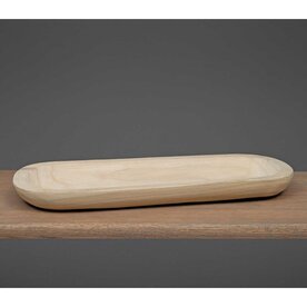 Meravic WOOD OVAL TRAY NATURAL 19"X7"X1.75"  A3684