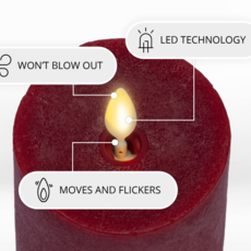 Luminara Luminara Red FLame LED Pillar