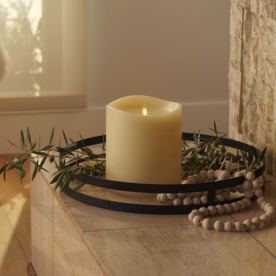 Luminara Luminara 6.25X7" Real Flame Ivory Candle