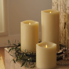 Luminara Luminara 6.25X7" Real Flame Ivory Candle