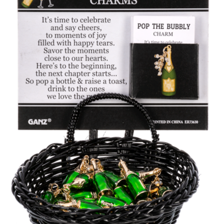Ganz Charms in a Basket - Pop the Bubbly  ER73630