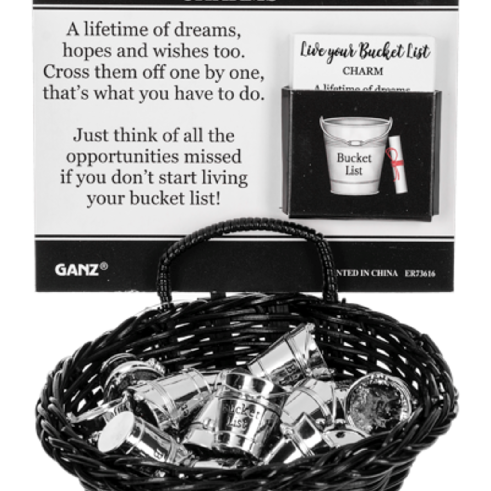 Ganz Charms in a Basket -Live Your Bucket List   ER73616 loading=