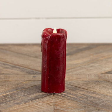 Ragon House 2X5" MOVING FLAME RED PILLAR CANDLE  NY229033