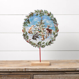 Ragon House SNOWY WOODLAND TABLETOP SIGN       BF215137