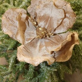 Trade Cie 9x17.75" Gold Magnolia Stem w/ Gold Glitter  CM1113