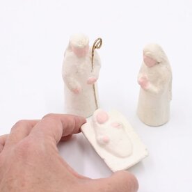 Trade Cie Set/3 Mini Paper Pulp Holy Family 3.25"   CM4599S