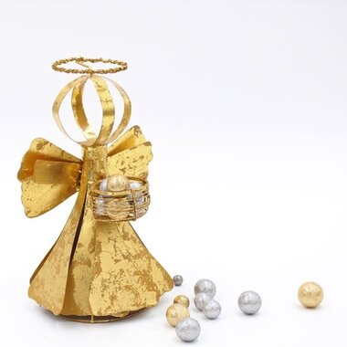 Trade Cie 8" Gold Angel Tea Light Holder     JM14560