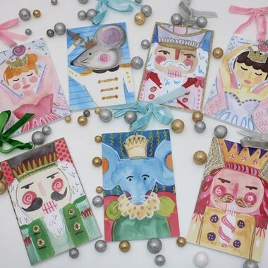 Trade Cie 3.5x5.5" Glitter Wood Ornament, Nutcracker Suite  MPX4000A