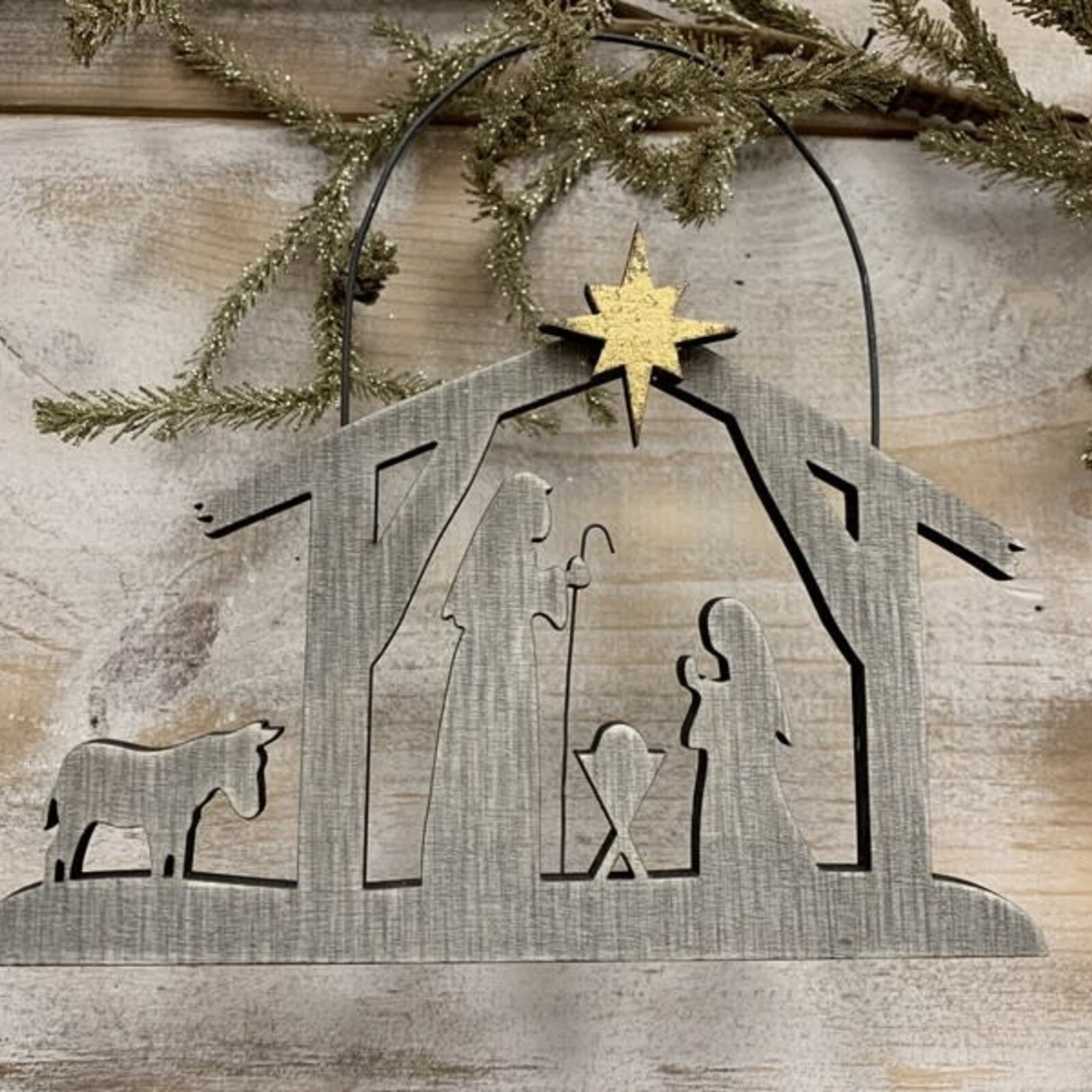 Trade Cie 7.5" Ornament, Holy Family with Donkey   CM4042 loading=