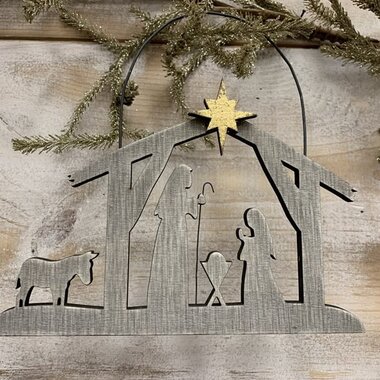 Trade Cie 7.5" Ornament, Holy Family with Donkey   CM4042