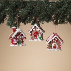 Gerson 3"H Clay Dough Holiday Gingerbread House Ornament   2599310