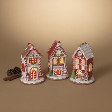 Gerson 8.5" Lighted Clay Dough  Gingerbread House (1) 2659520