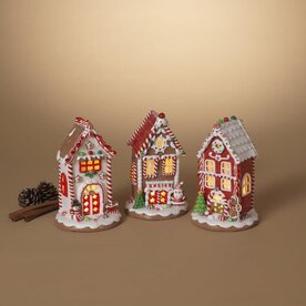Gerson 8.5" Lighted Clay Dough  Gingerbread House (1) 2659520