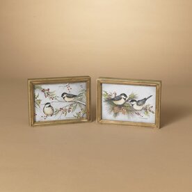 Gerson 7.87"L Wood Holiday Chickadee  2694120