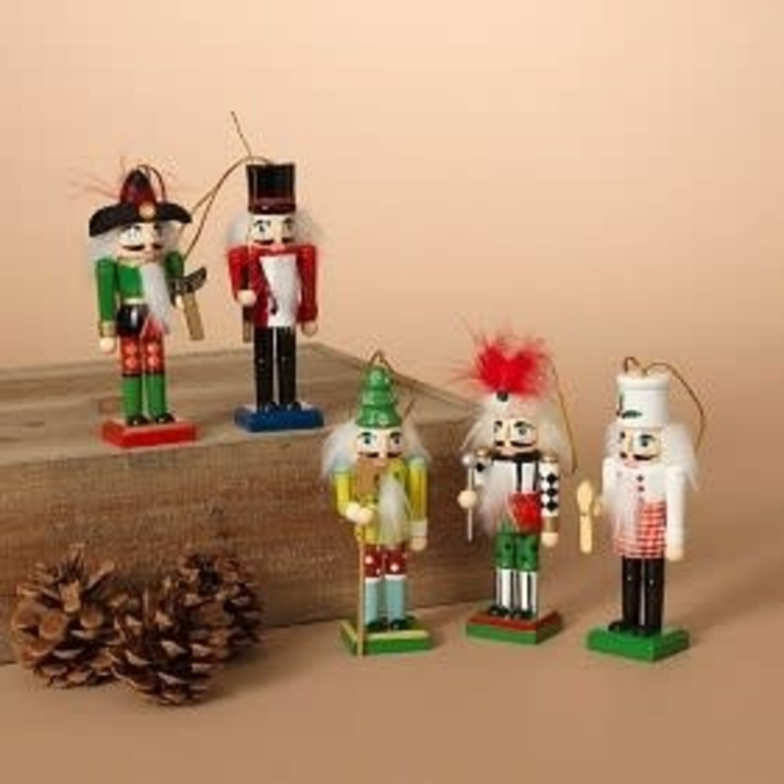 Gerson 5" Wood Nutcracker Ornament (1)  2429340 loading=