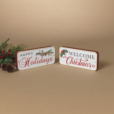 Gerson Wood & Metal Holiday Design Block   2735430