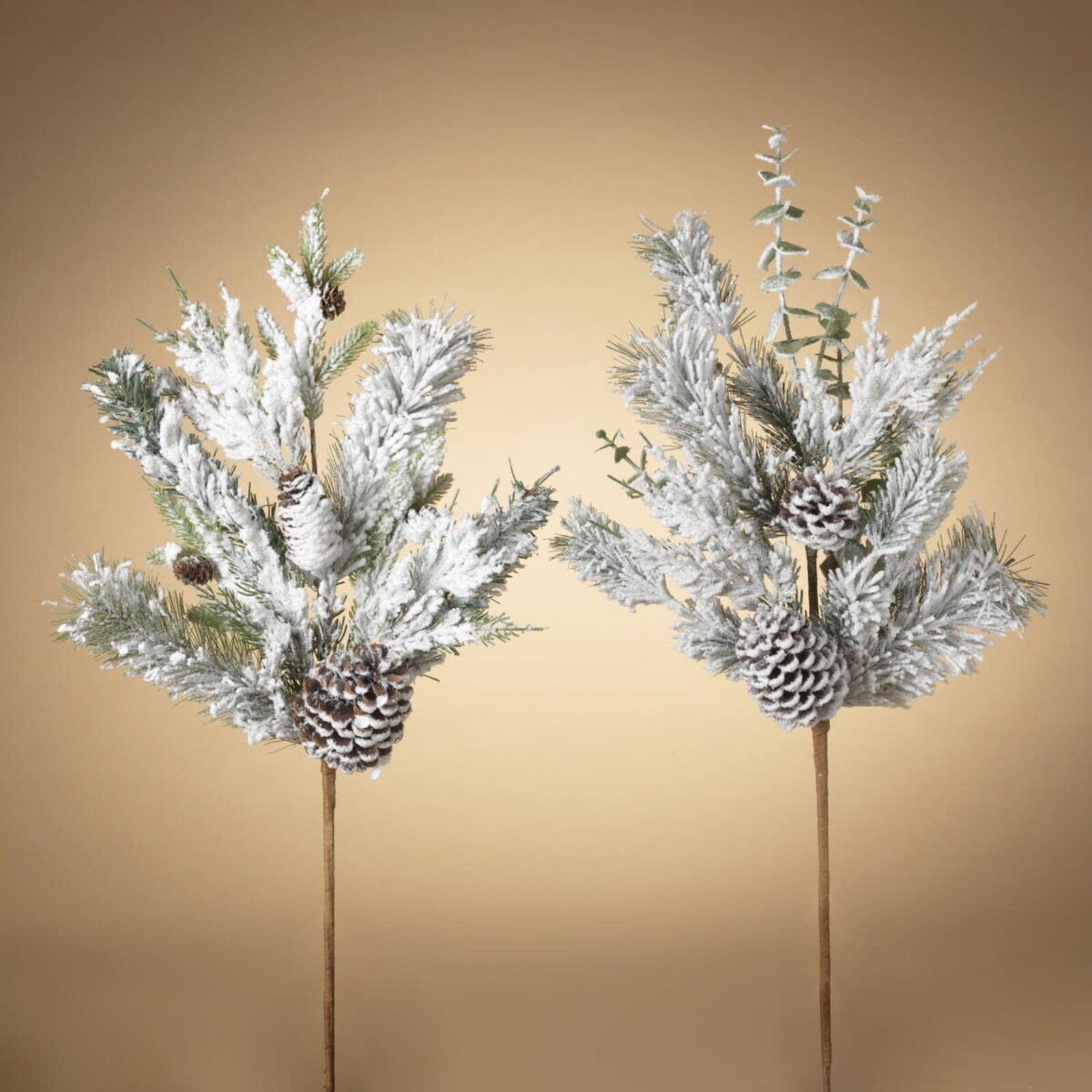 Gerson 32"H Holiday Flocked Pine & Pinecone Spray  2539780 loading=