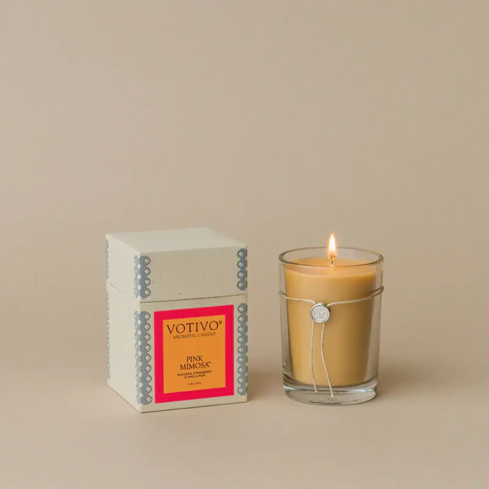 Votivo Aromatic 6.8 oz. Candle-Pink Mimosa 60+Hrs Burn Time  VT16 loading=