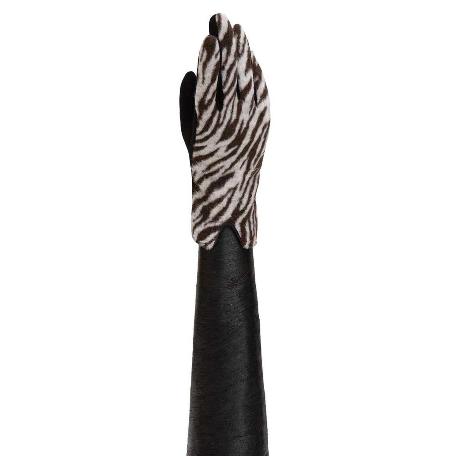 Trezo ZEBRA PRINT BROWN/TAN GLOVES  X8092 loading=